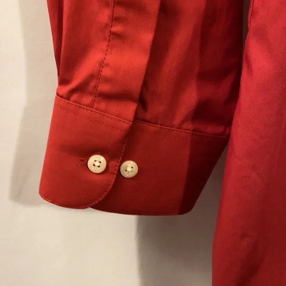 Van Heusen Men’s Long Sleeve Button Down Dress Shirt Large 16 1/2 Red - Picture 3 of 5